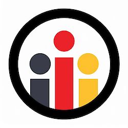 GCB Logo mit Schriftzug und drei Punkten in Schwarz, Rot und Gelb darunter | © GCB