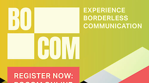 Logo des Kongresses „BOCOM – Experience Borderless Communication“