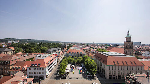 Der Hugenottenplatz in Erlangen