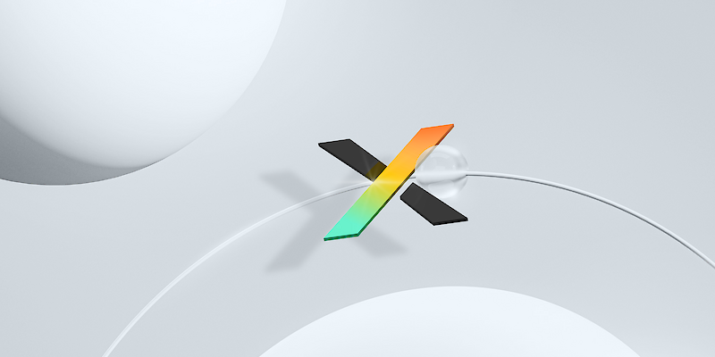 ebx.lab-Visual mit farbigem Buchstaben X